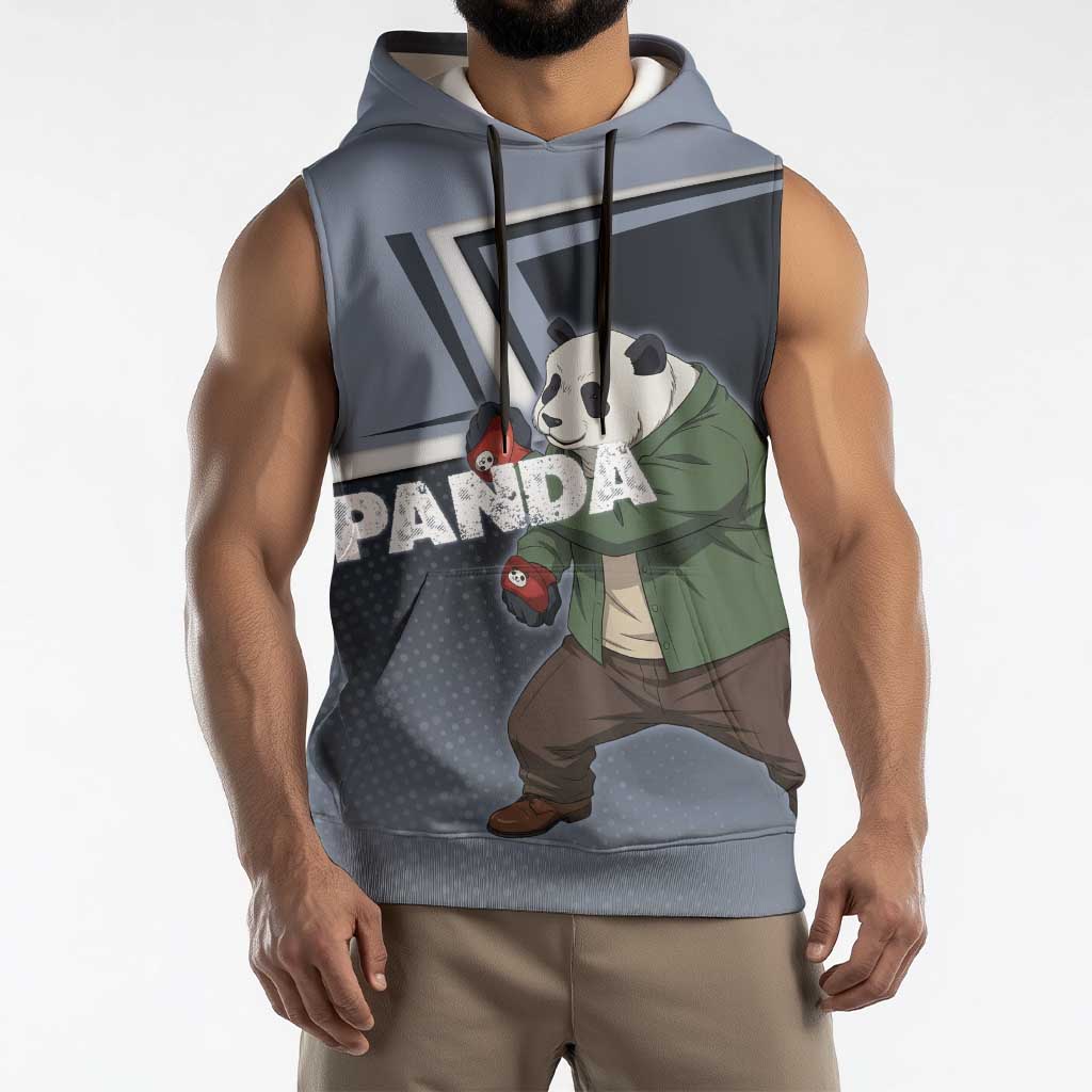 Panda Sleeveless Hoodie Urban Anime Combat Style