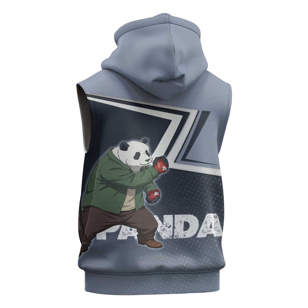 Panda Sleeveless Zip Hoodie Urban Anime Combat Style