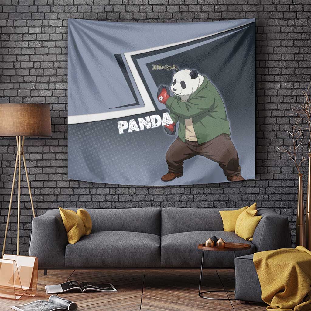 Panda Tapestry Urban Anime Combat Style