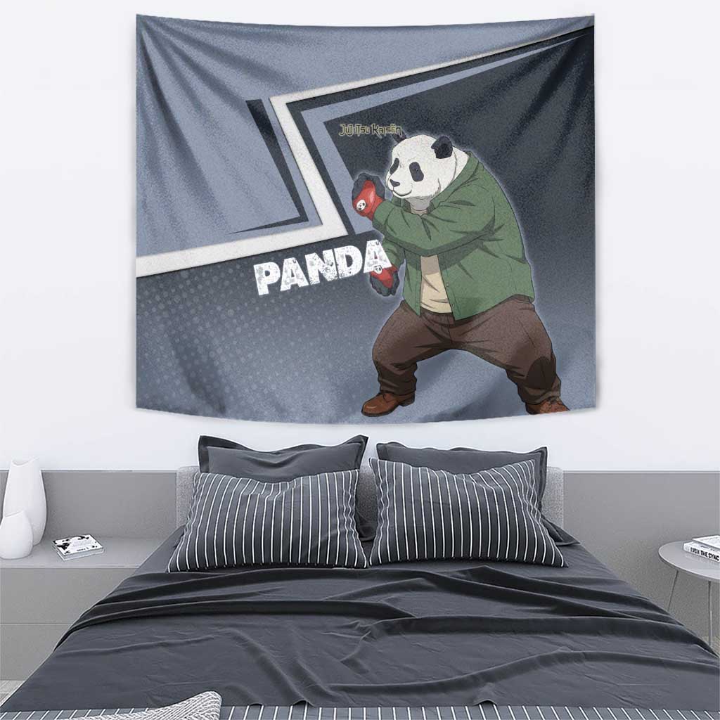 Panda Tapestry Urban Anime Combat Style