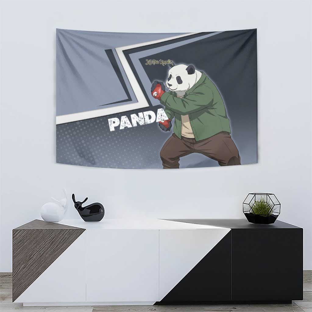 Panda Tapestry Urban Anime Combat Style