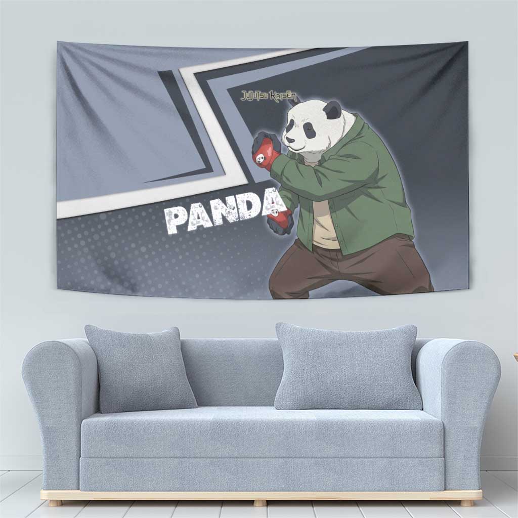 Panda Tapestry Urban Anime Combat Style