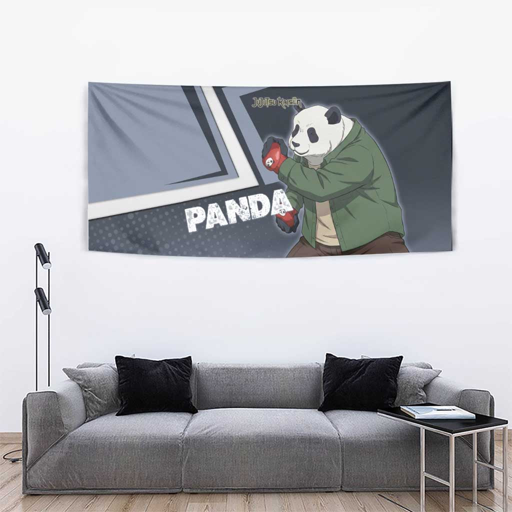 Panda Tapestry Urban Anime Combat Style