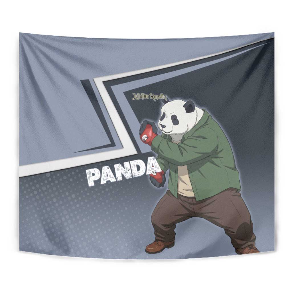 Panda Tapestry Urban Anime Combat Style