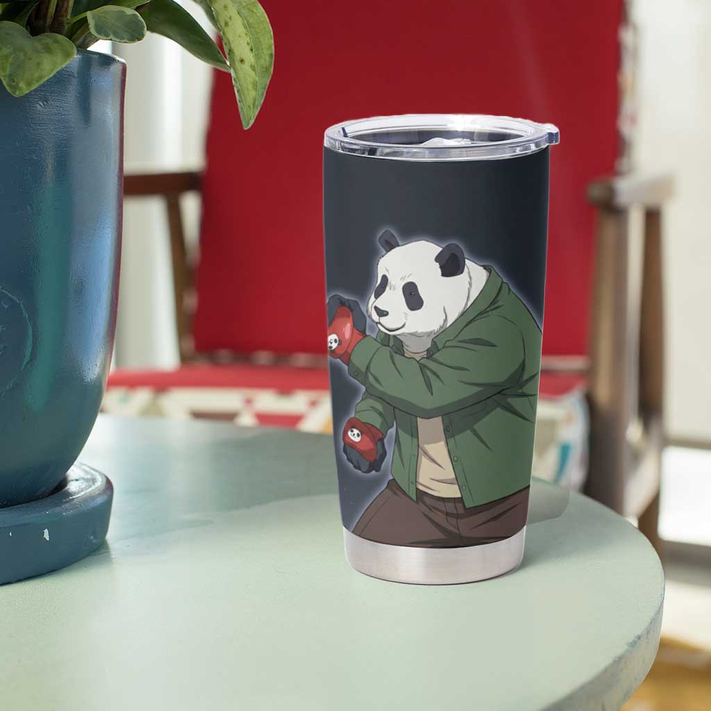 Panda Tumbler Cup Urban Anime Combat Style