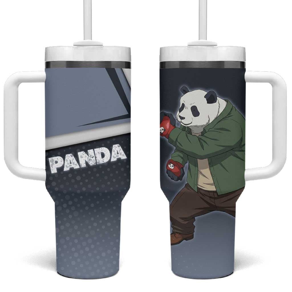 Panda Tumbler With Handle Urban Anime Combat Style