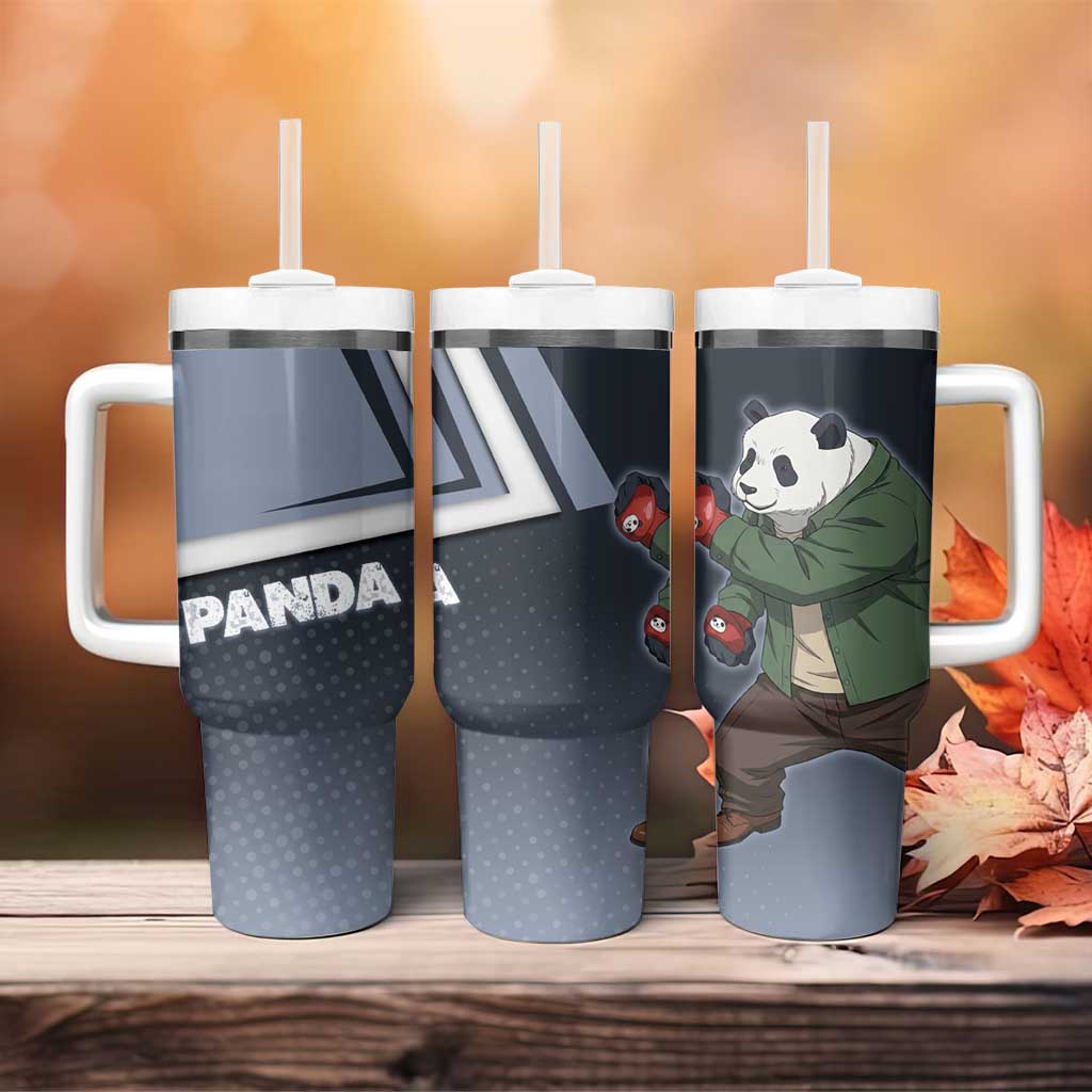 Panda Tumbler With Handle Urban Anime Combat Style