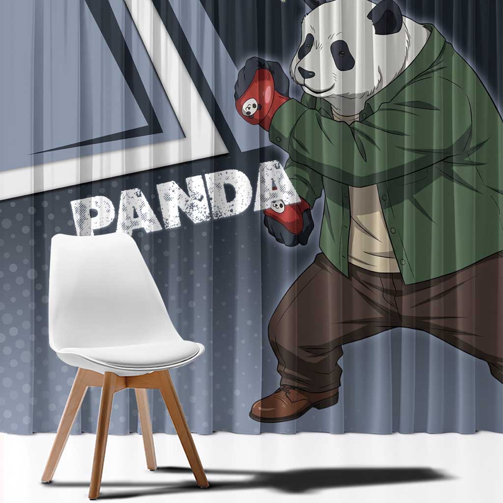 Panda Window Curtain Urban Anime Combat Style