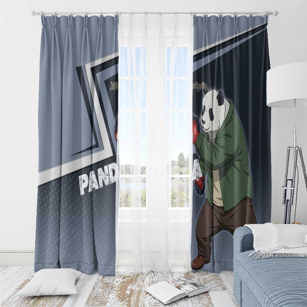 Panda Window Curtain Urban Anime Combat Style