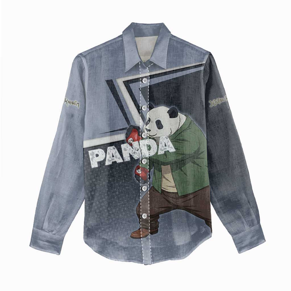 Panda Women Casual Shirt Urban Anime Combat Style