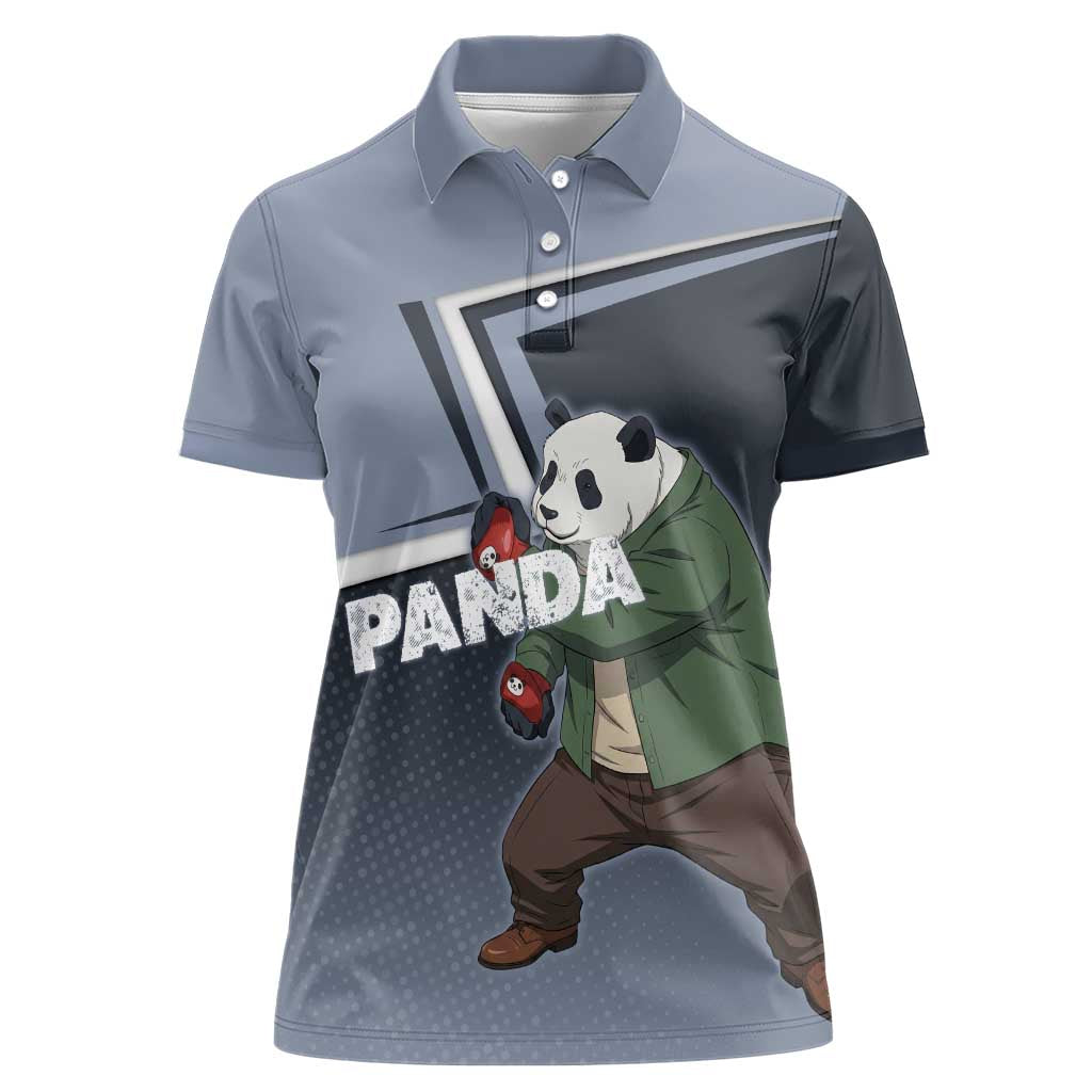 Panda Women Polo Shirt Urban Anime Combat Style