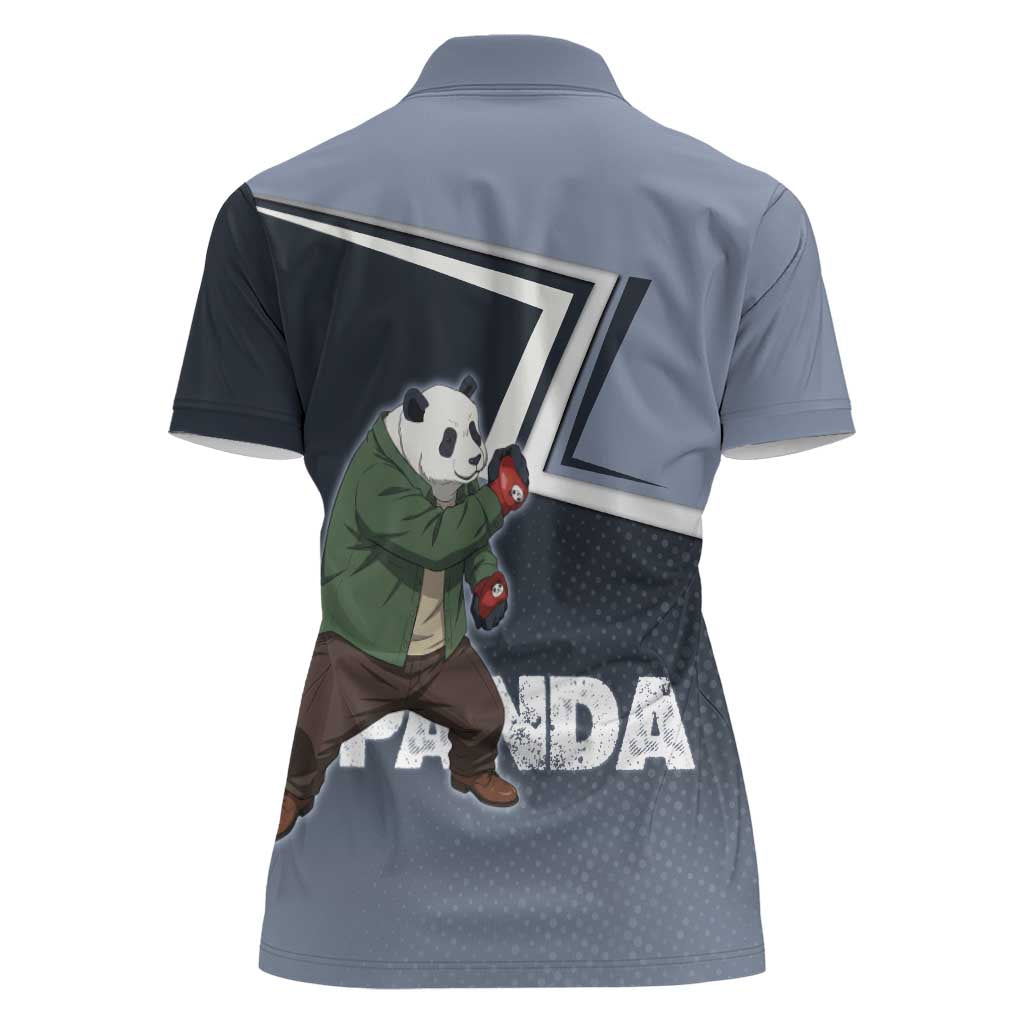 Panda Women Polo Shirt Urban Anime Combat Style