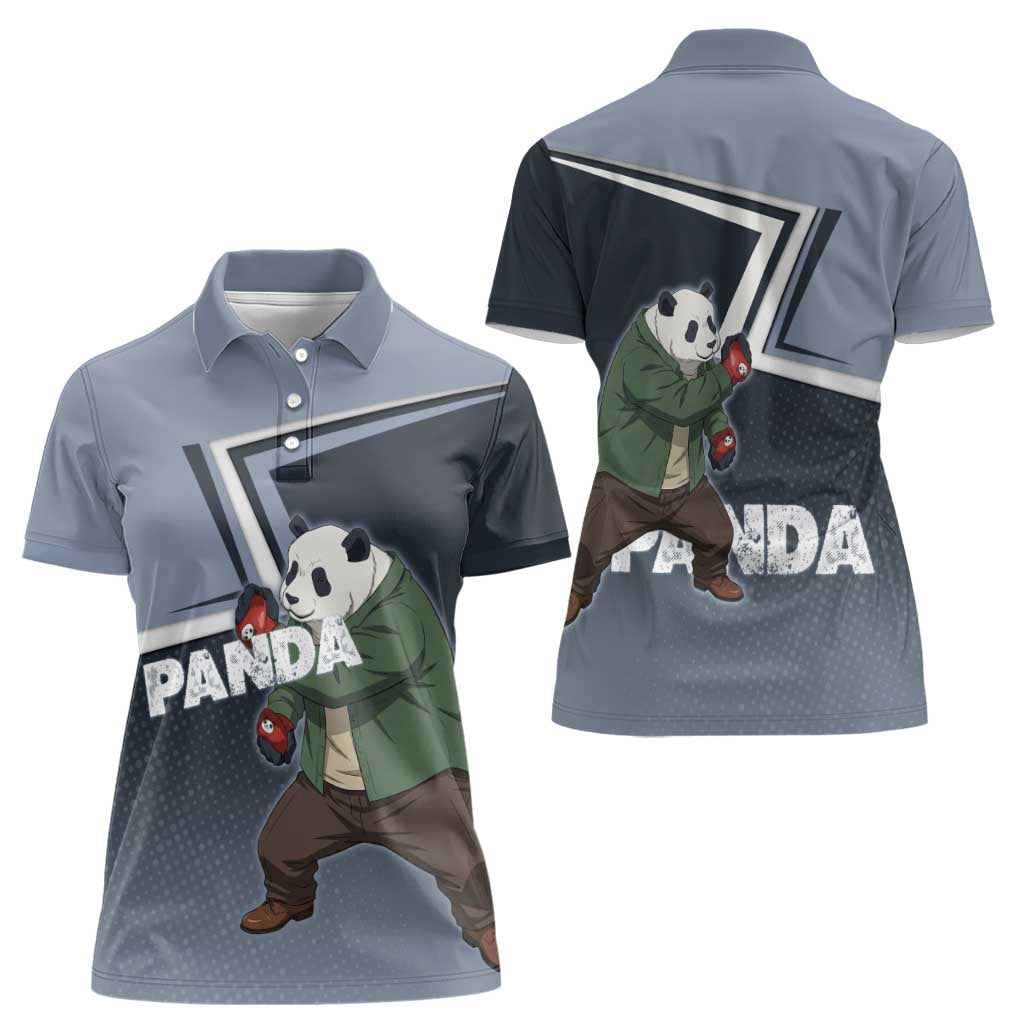 Panda Women Polo Shirt Urban Anime Combat Style