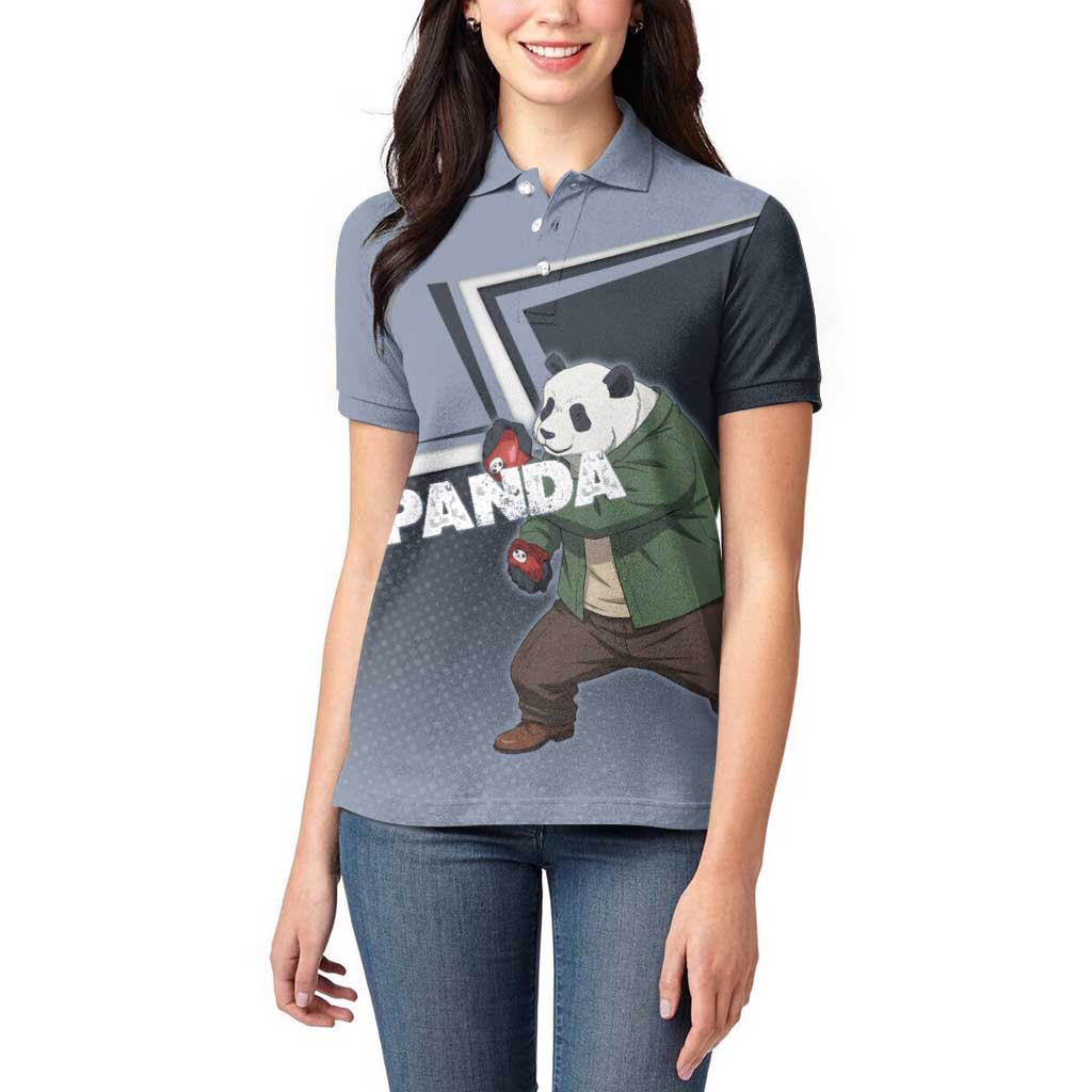 Panda Women Polo Shirt Urban Anime Combat Style
