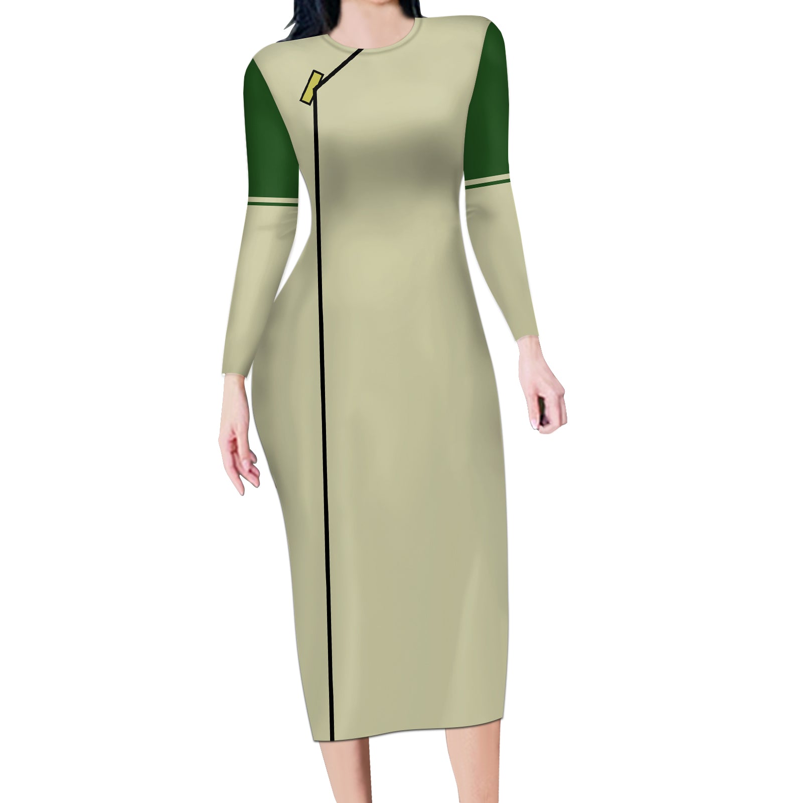 Avatar Toph Beifong Long Sleeve Bodycon Dress