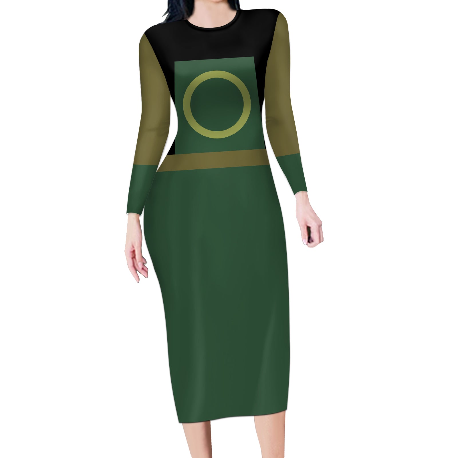 Avatar Hoodie Earth Nation Long Sleeve Bodycon Dress