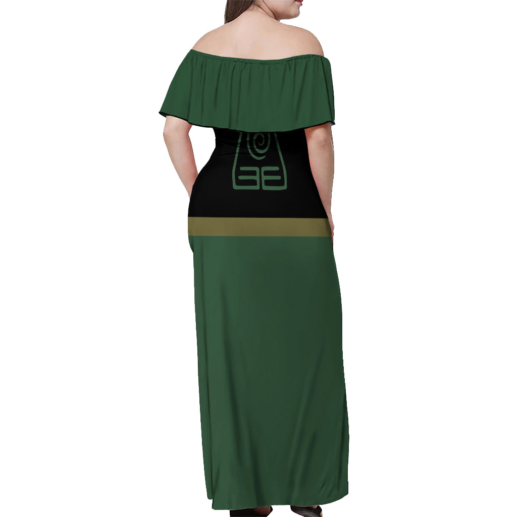 Avatar Hoodie Earth Nation Off Shoulder Maxi Dress