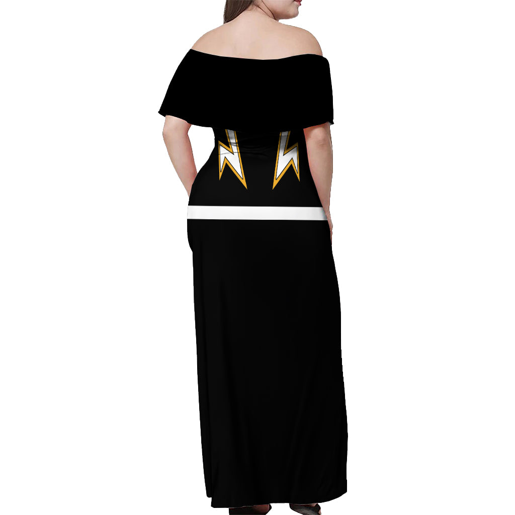 Denki Kaminari - Hero Anime Off Shoulder Maxi Dress