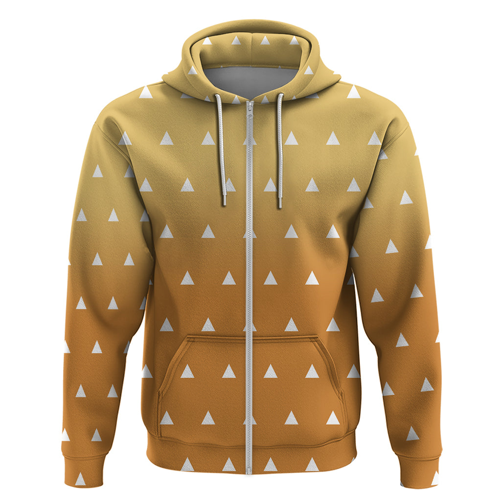 Zenitsu Shirt Design - Pattern Style Zip Hoodie