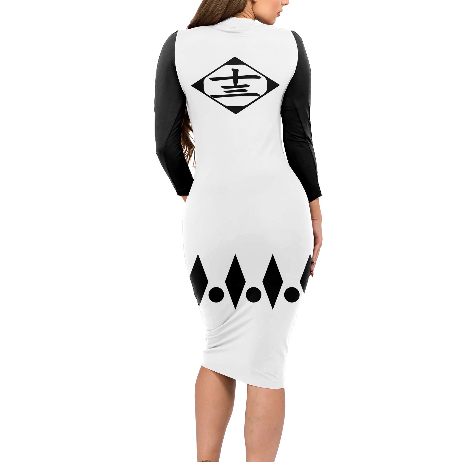 Thirteenth Division - Gotei 13 Long Sleeve Bodycon Dress