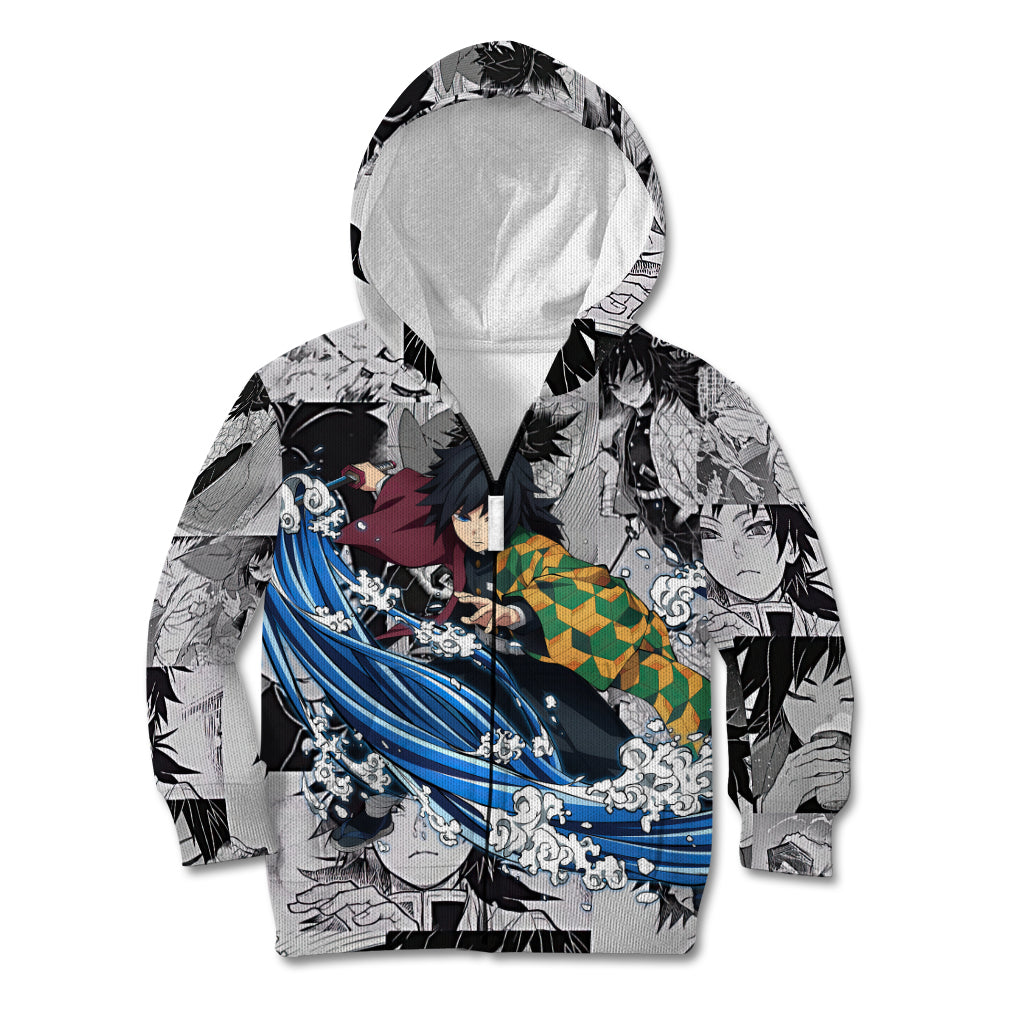 Giyu Tomioka - Demon Slayer Anime Mixed Manga Kid Hoodie