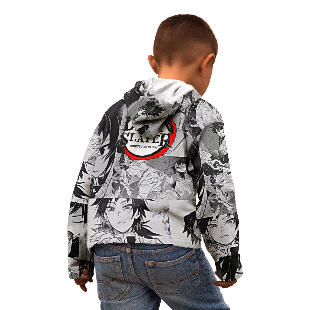 Giyu Tomioka - Demon Slayer Anime Mixed Manga Kid Hoodie
