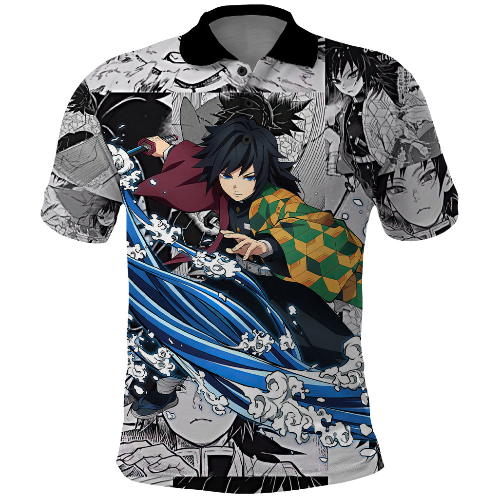 Giyu Tomioka - Demon Slayer Anime Mixed Manga Polo Shirt