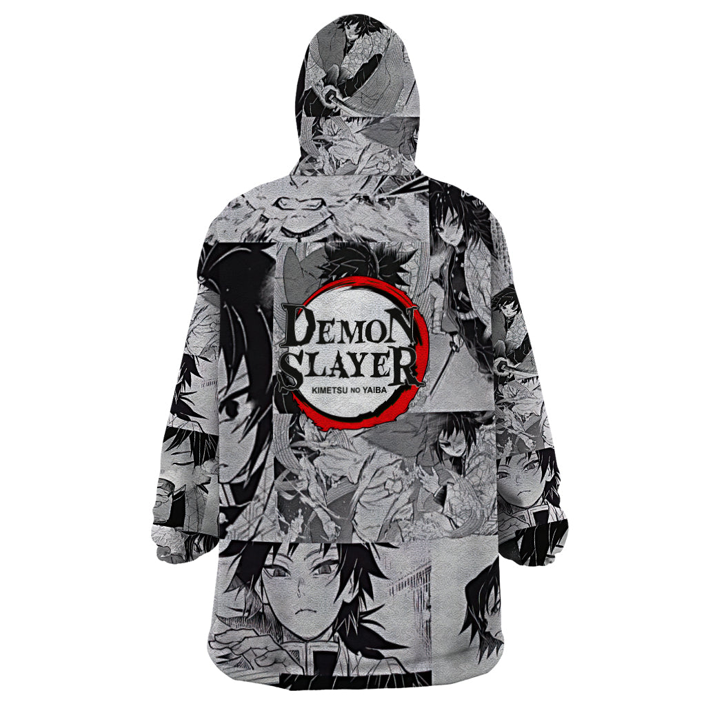 Giyu Tomioka - Demon Slayer Anime Mixed Manga Wearable Blanket Hoodie