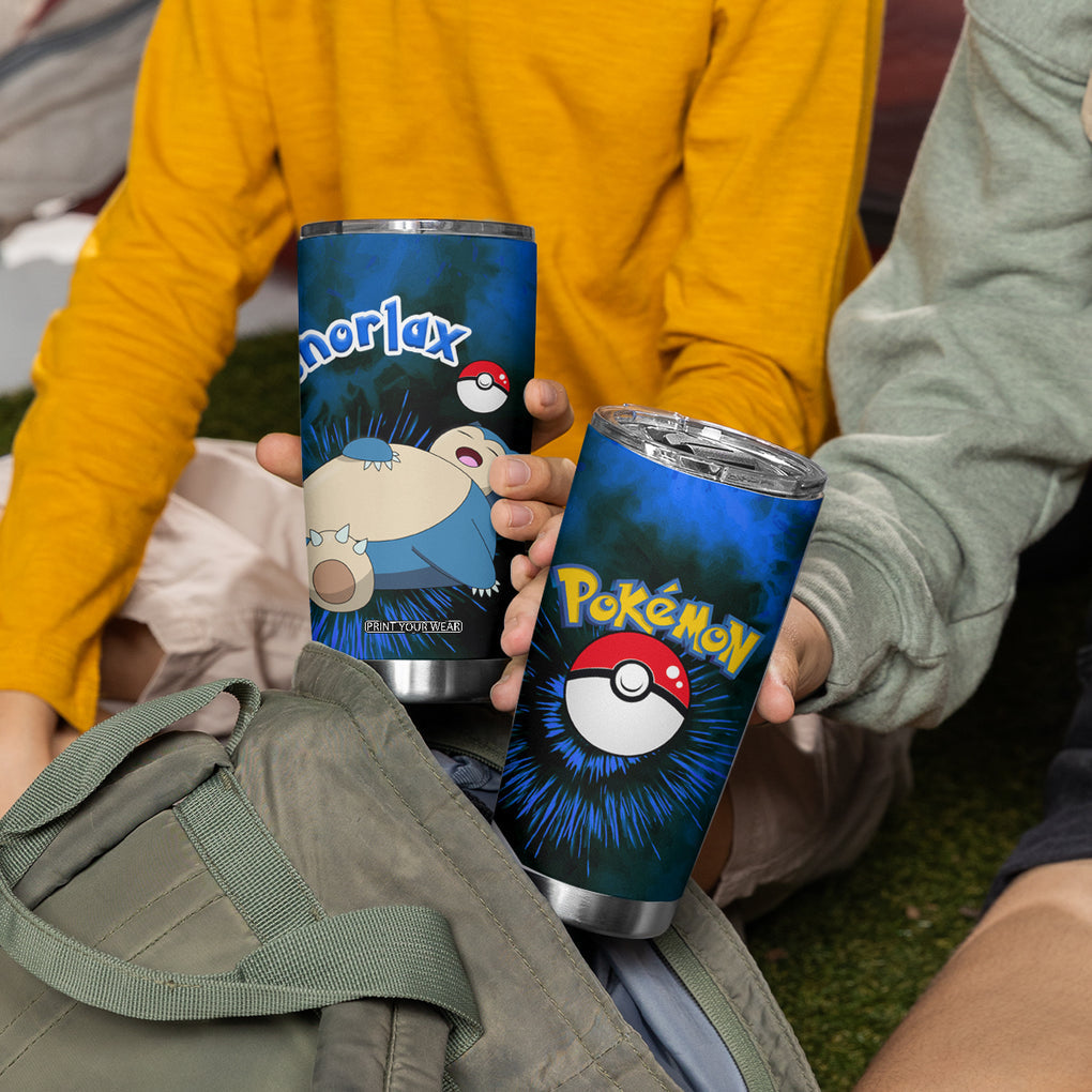 Snorlax - Tumbler Cup Tie Dye Style