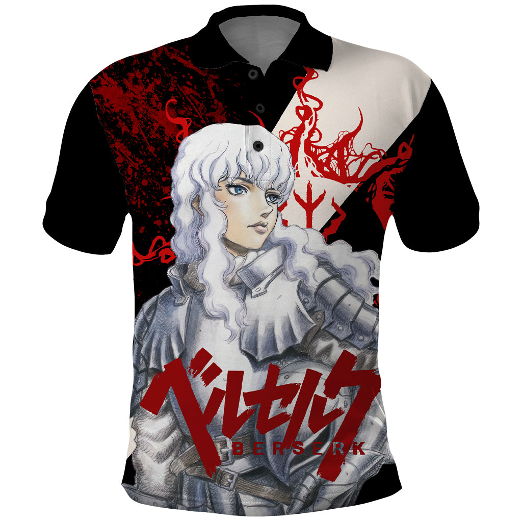 Griffith Berserk Polo Shirt Black Blood Style
