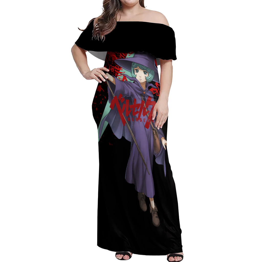 Schierke Basrard Off Shoulder Maxi Dress Anime Style