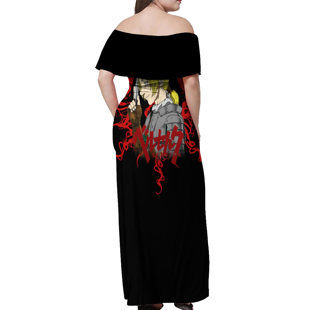 Judeau Berserk Off Shoulder Maxi Dress Black Blood Style