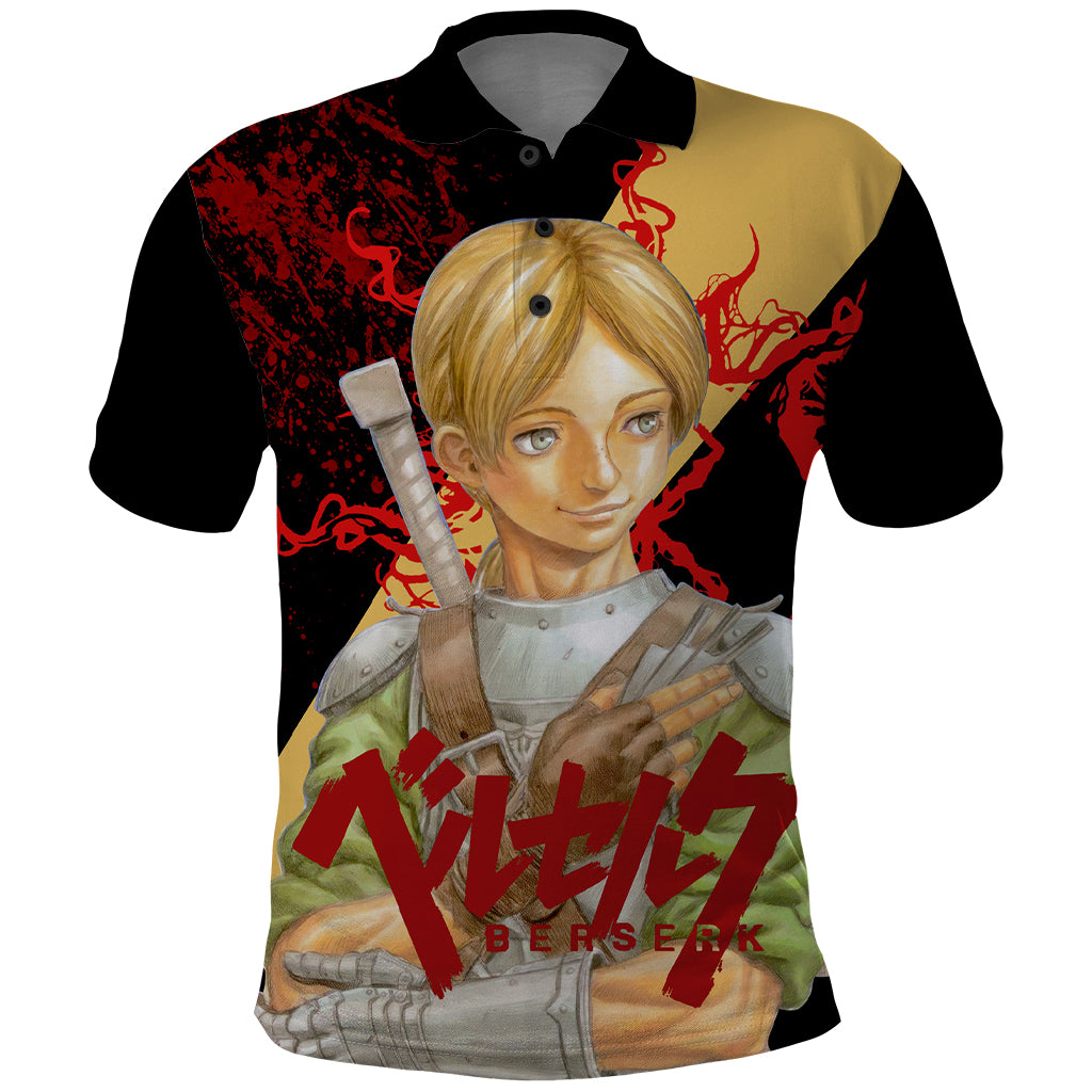 Judeau Berserk Polo Shirt Black Blood Style