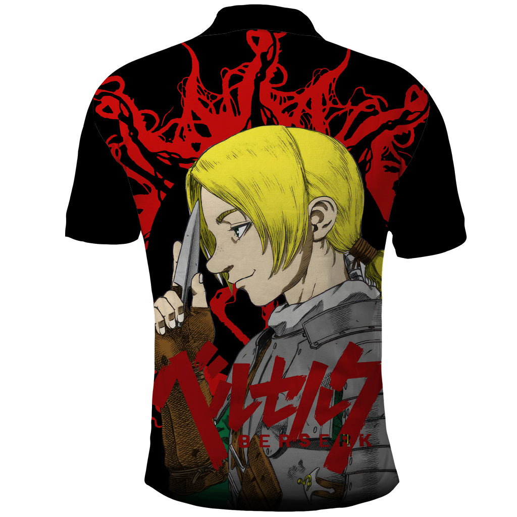 Judeau Berserk Polo Shirt Black Blood Style