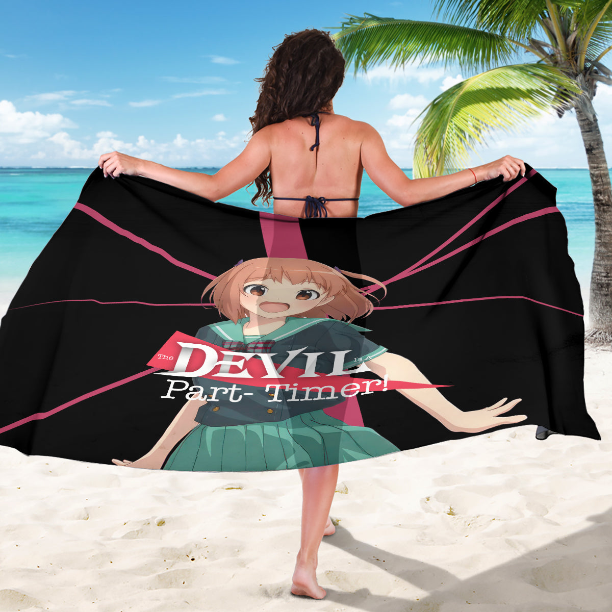 Chiho Sasaki The Devil Part Timer Sarong Anime Style