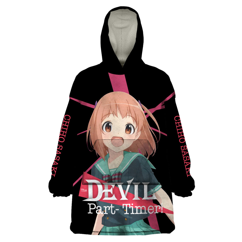 Chiho Sasaki The Devil Part Timer Wearable Blanket Hoodie Anime Style