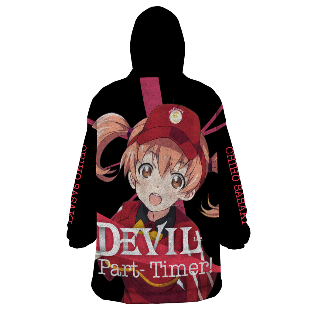 Chiho Sasaki The Devil Part Timer Wearable Blanket Hoodie Anime Style