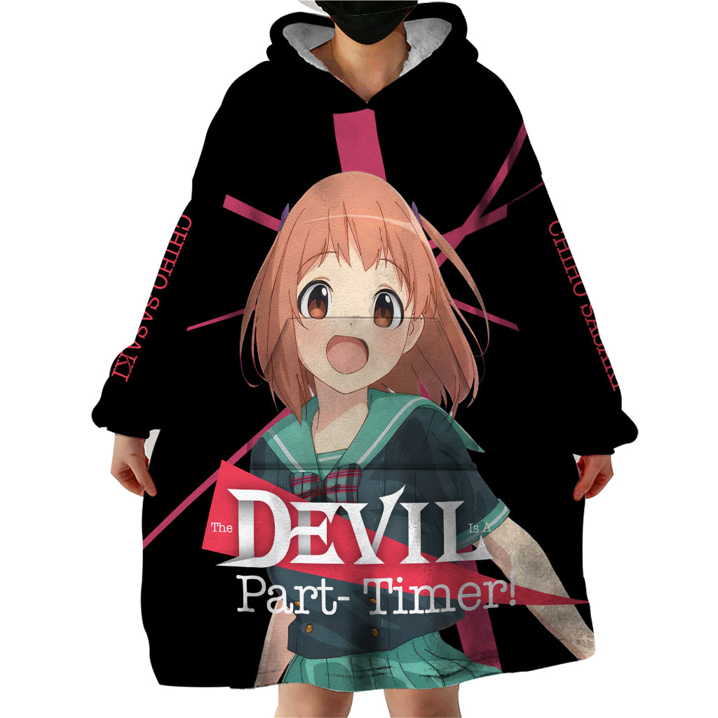 Chiho Sasaki The Devil Part Timer Wearable Blanket Hoodie Anime Style