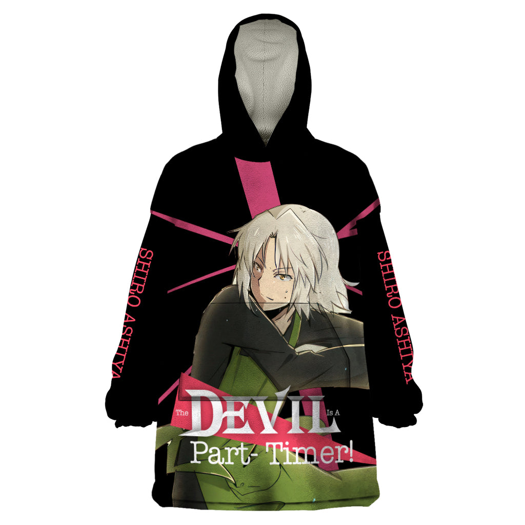 Shiro Ashiya The Devil Part Timer Wearable Blanket Hoodie Anime Style