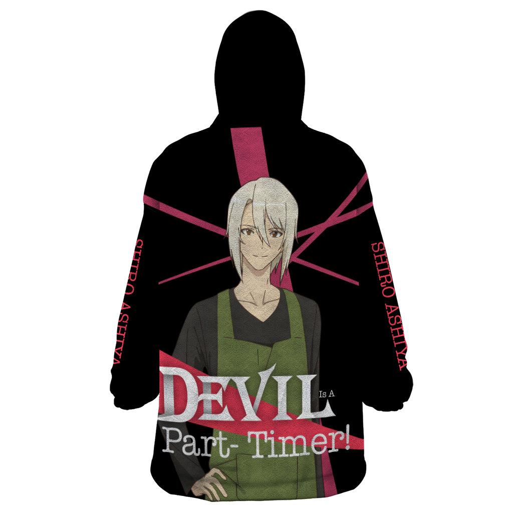 Shiro Ashiya The Devil Part Timer Wearable Blanket Hoodie Anime Style