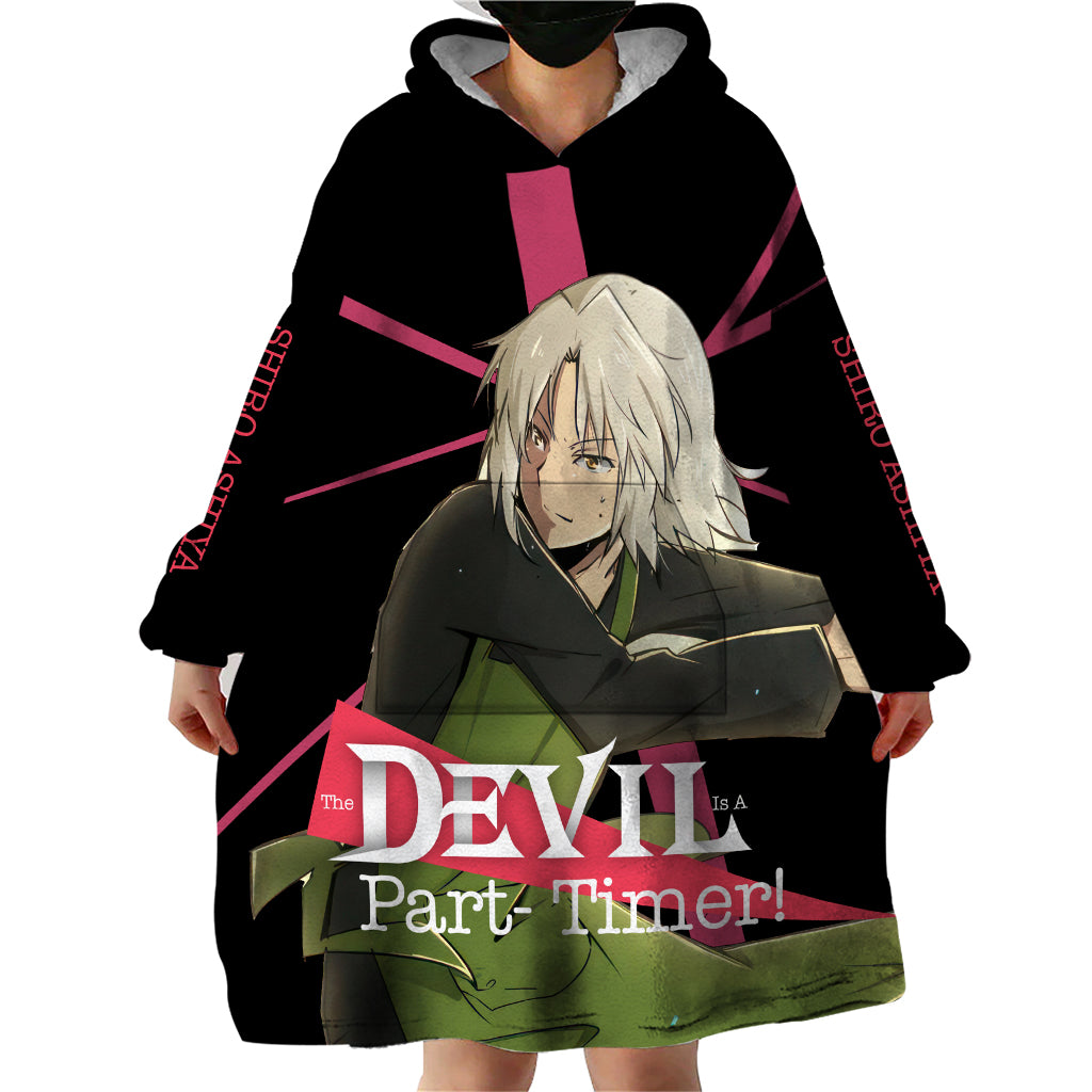 Shiro Ashiya The Devil Part Timer Wearable Blanket Hoodie Anime Style