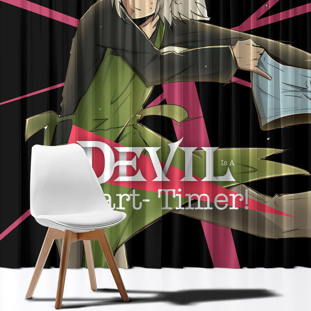 Shiro Ashiya The Devil Part Timer Window Curtain Anime Style