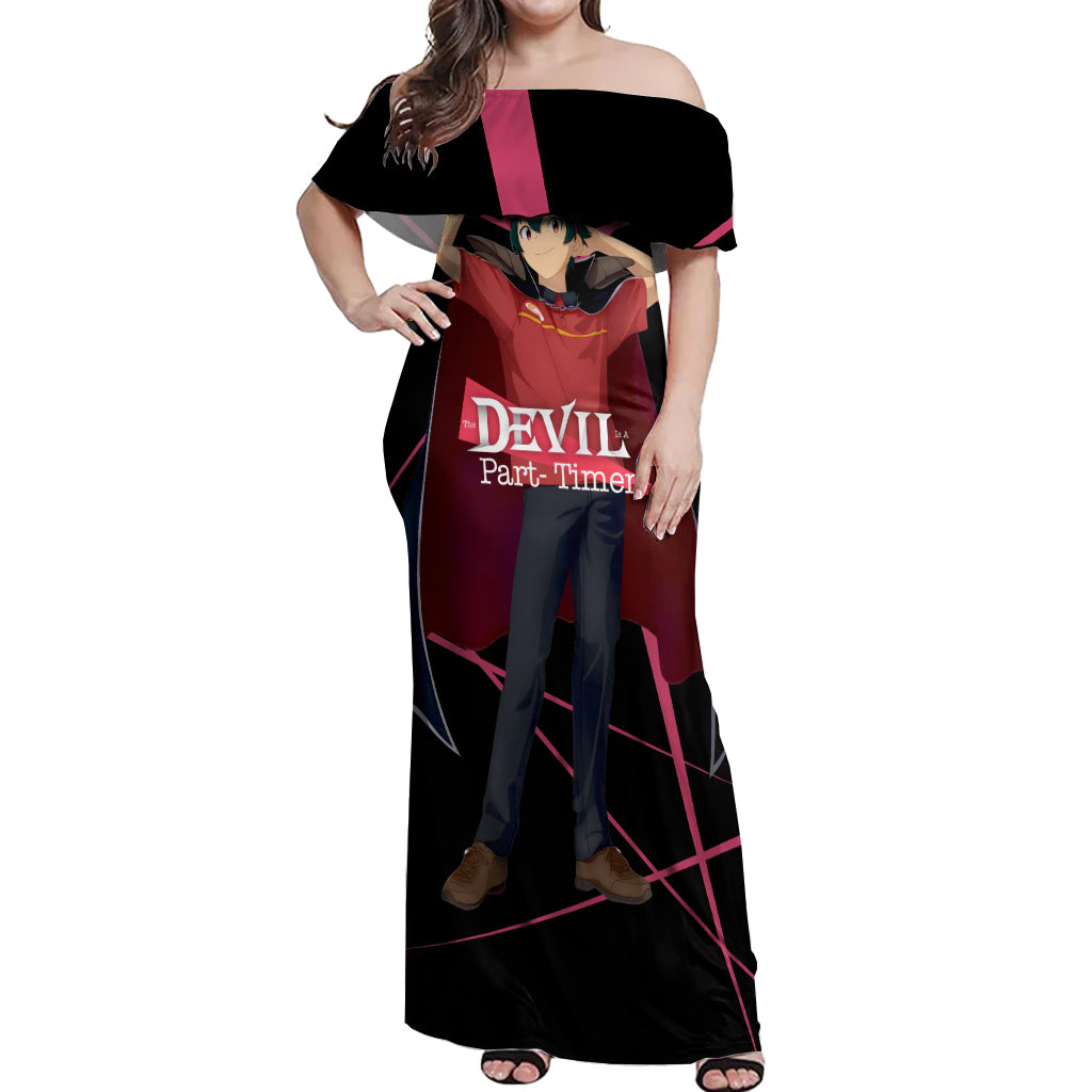 Sadao Maou The Devil Part Timer Off Shoulder Maxi Dress Anime Style