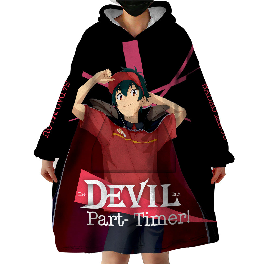 Sadao Maou The Devil Part Timer Wearable Blanket Hoodie Anime Style