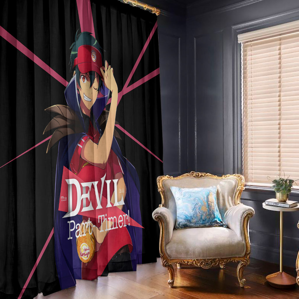 Sadao Maou The Devil Part Timer Window Curtain Anime Style