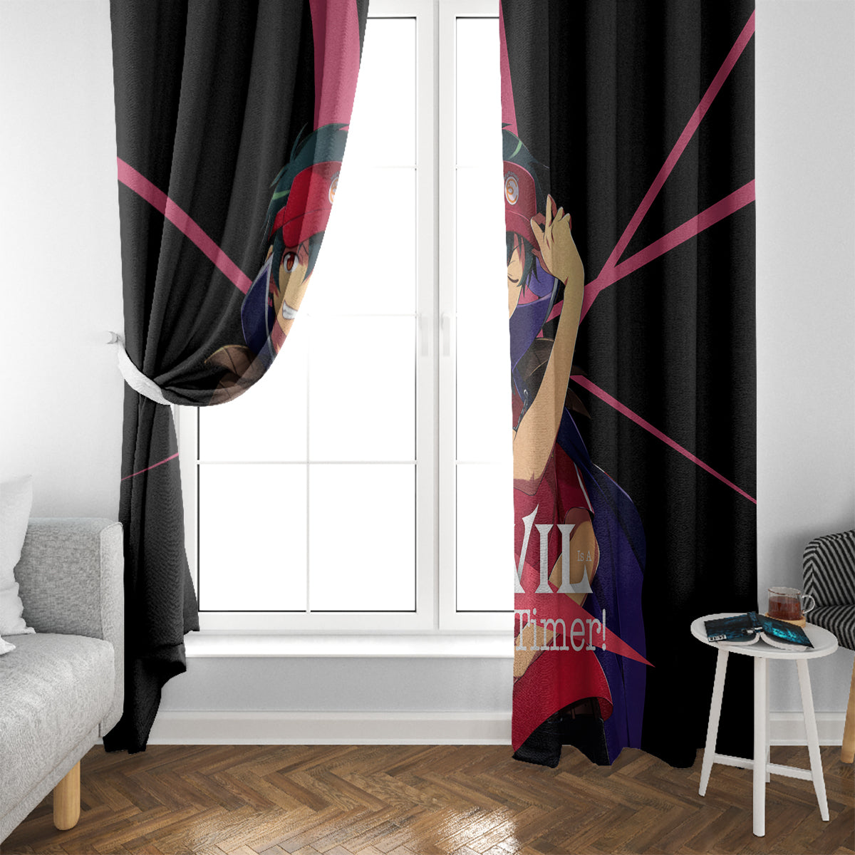 Sadao Maou The Devil Part Timer Window Curtain Anime Style