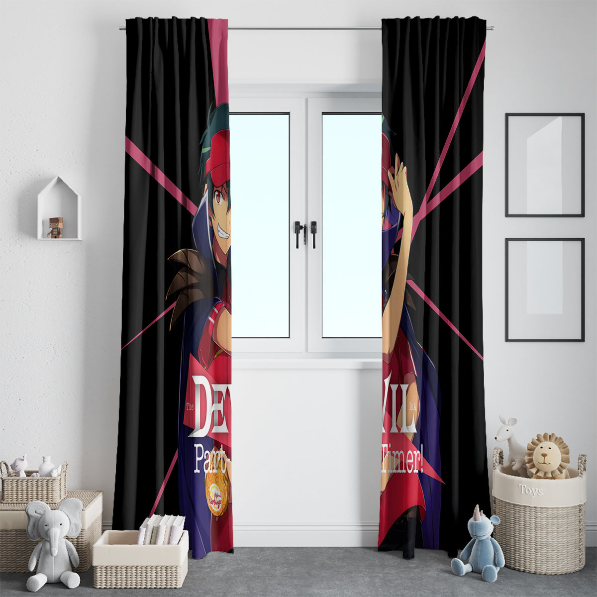 Sadao Maou The Devil Part Timer Window Curtain Anime Style