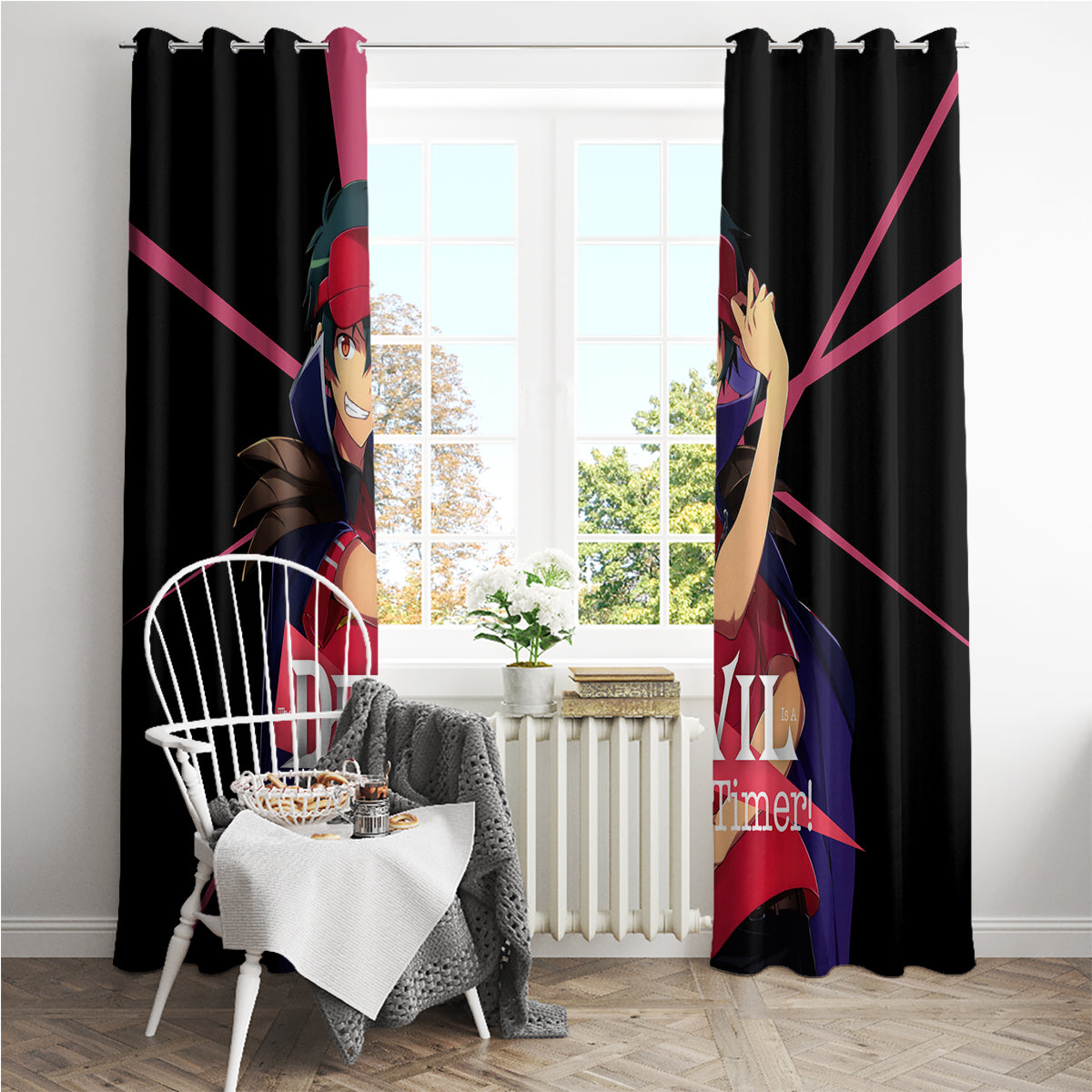 Sadao Maou The Devil Part Timer Window Curtain Anime Style