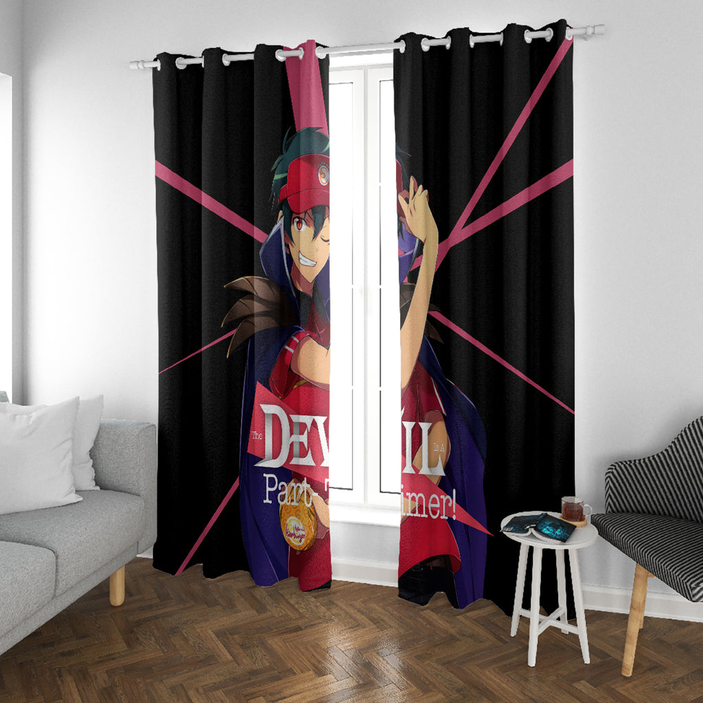 Sadao Maou The Devil Part Timer Window Curtain Anime Style