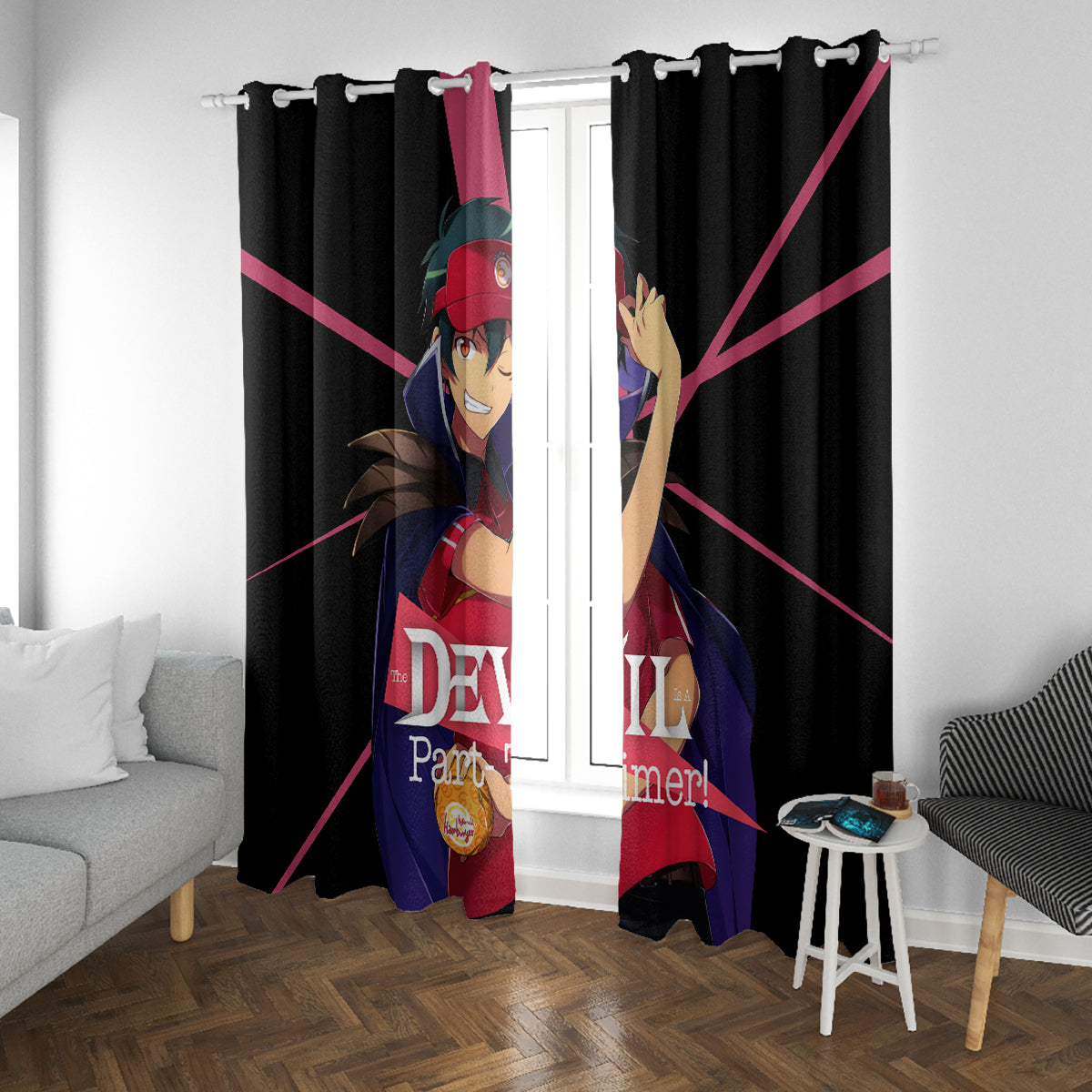 Sadao Maou The Devil Part Timer Window Curtain Anime Style